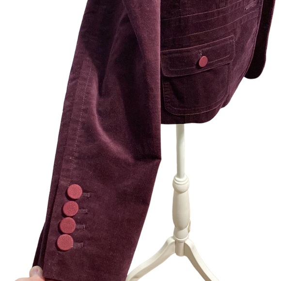 TALBOTS velvet plum blazer jacket - Picture 8 of 11